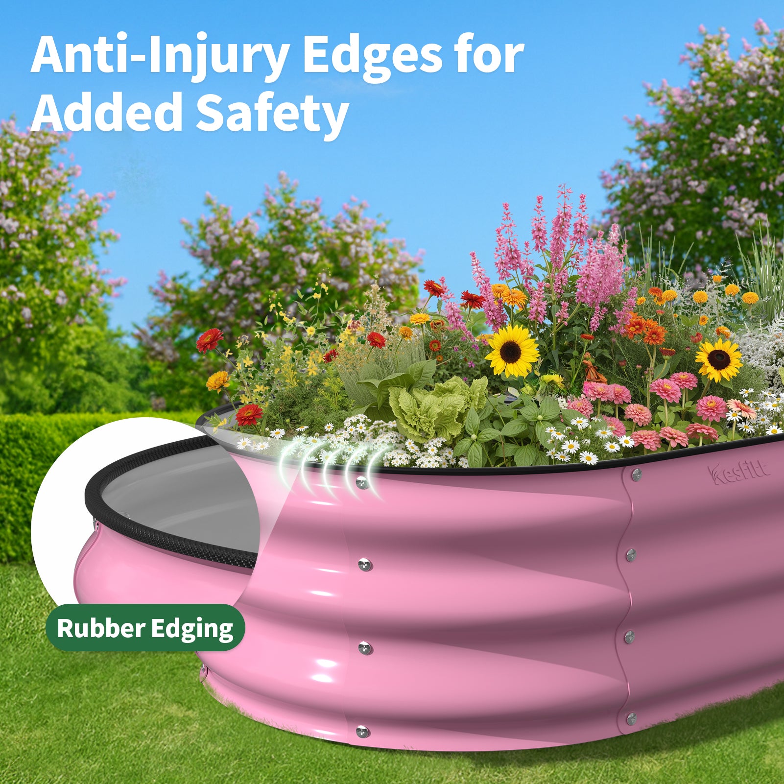 Raised Garden Bed  (Blushing Pink, 4x2x1 FT)