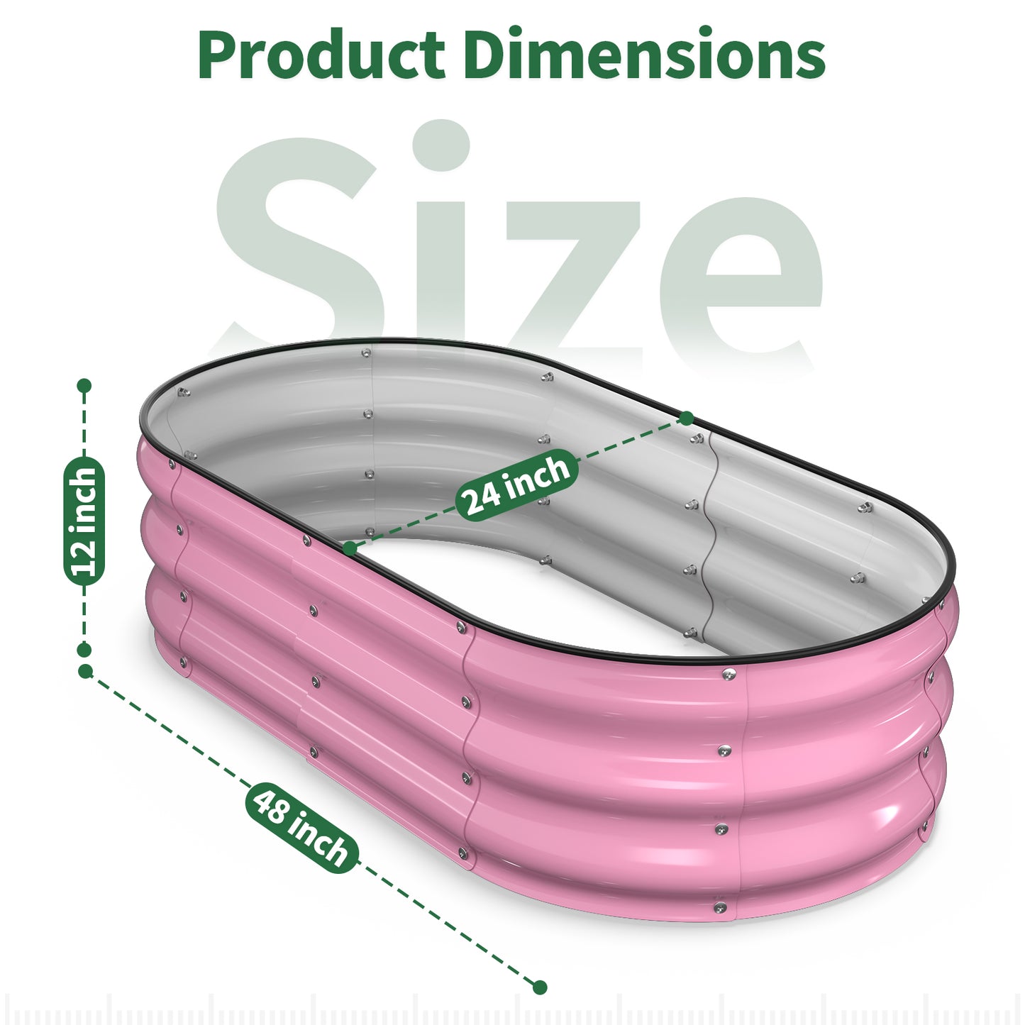 Raised Garden Bed  (Blushing Pink, 4x2x1 FT)