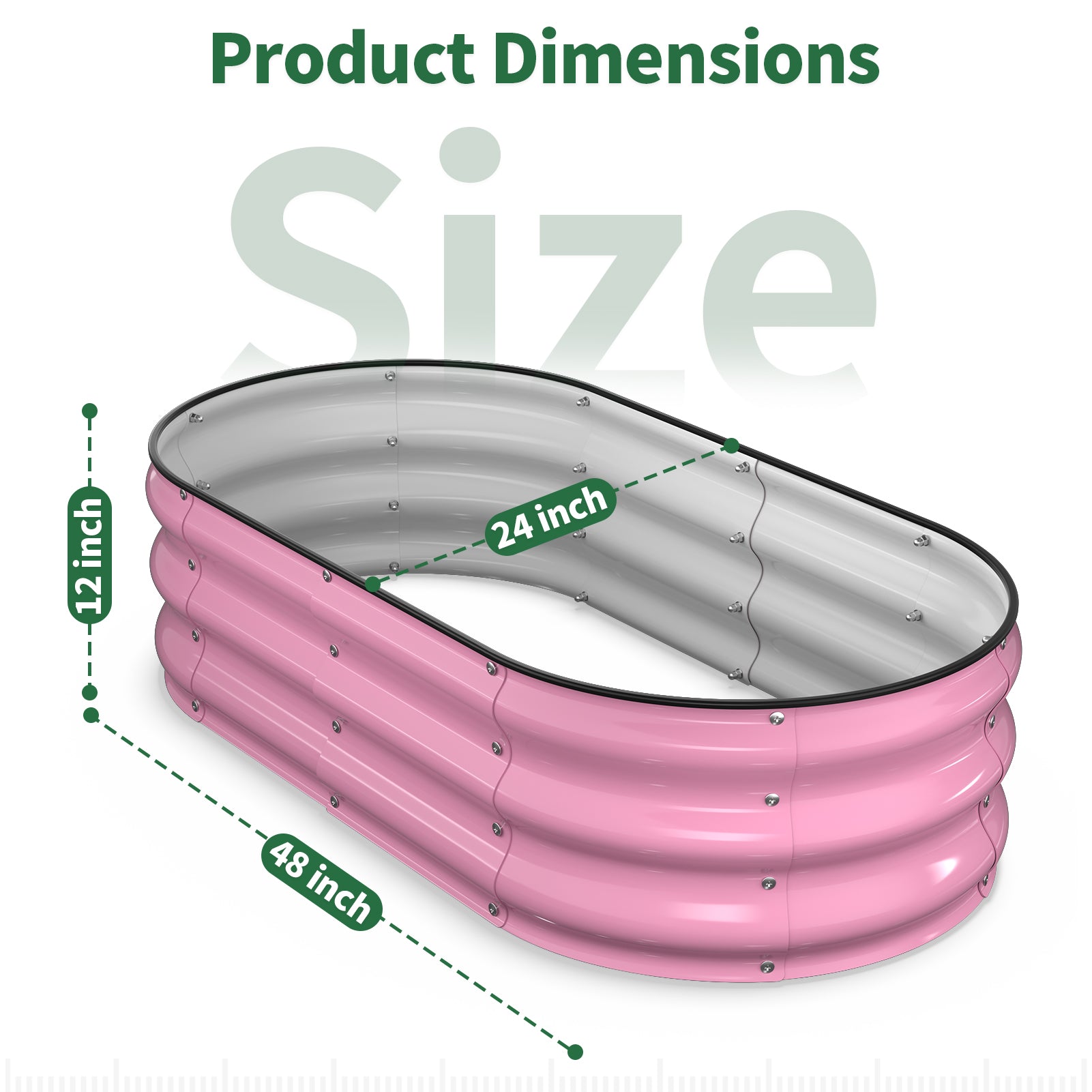 Raised Garden Bed  (Blushing Pink, 4x2x1 FT)