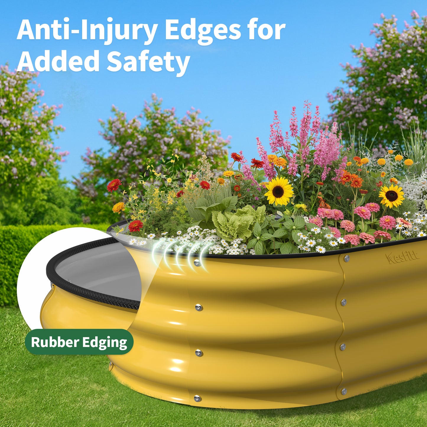 Raised Garden Bed  (Creamy Yellow, 4x2x1 FT)