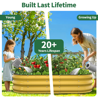 Raised Garden Bed  (Creamy Yellow, 4x2x1 FT)