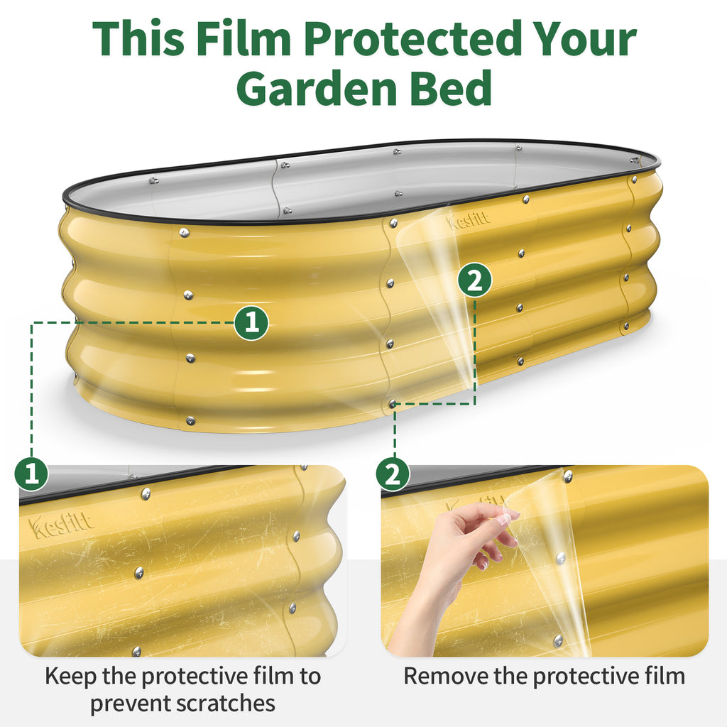 Raised Garden Bed  (Creamy Yellow, 4x2x1 FT)
