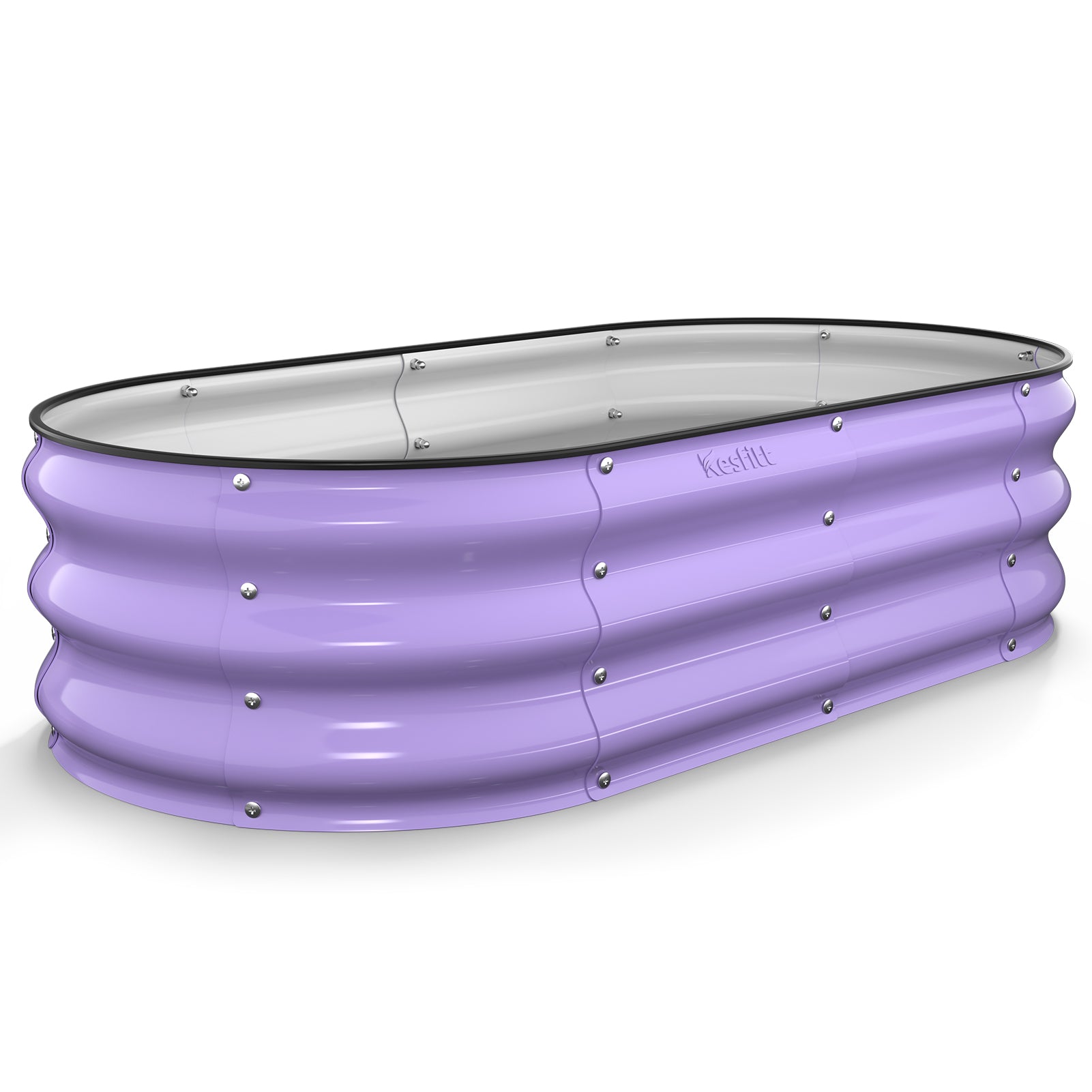 Raised Garden Bed 4x2x1 FT, Galvanized Steel | Lavender Purple