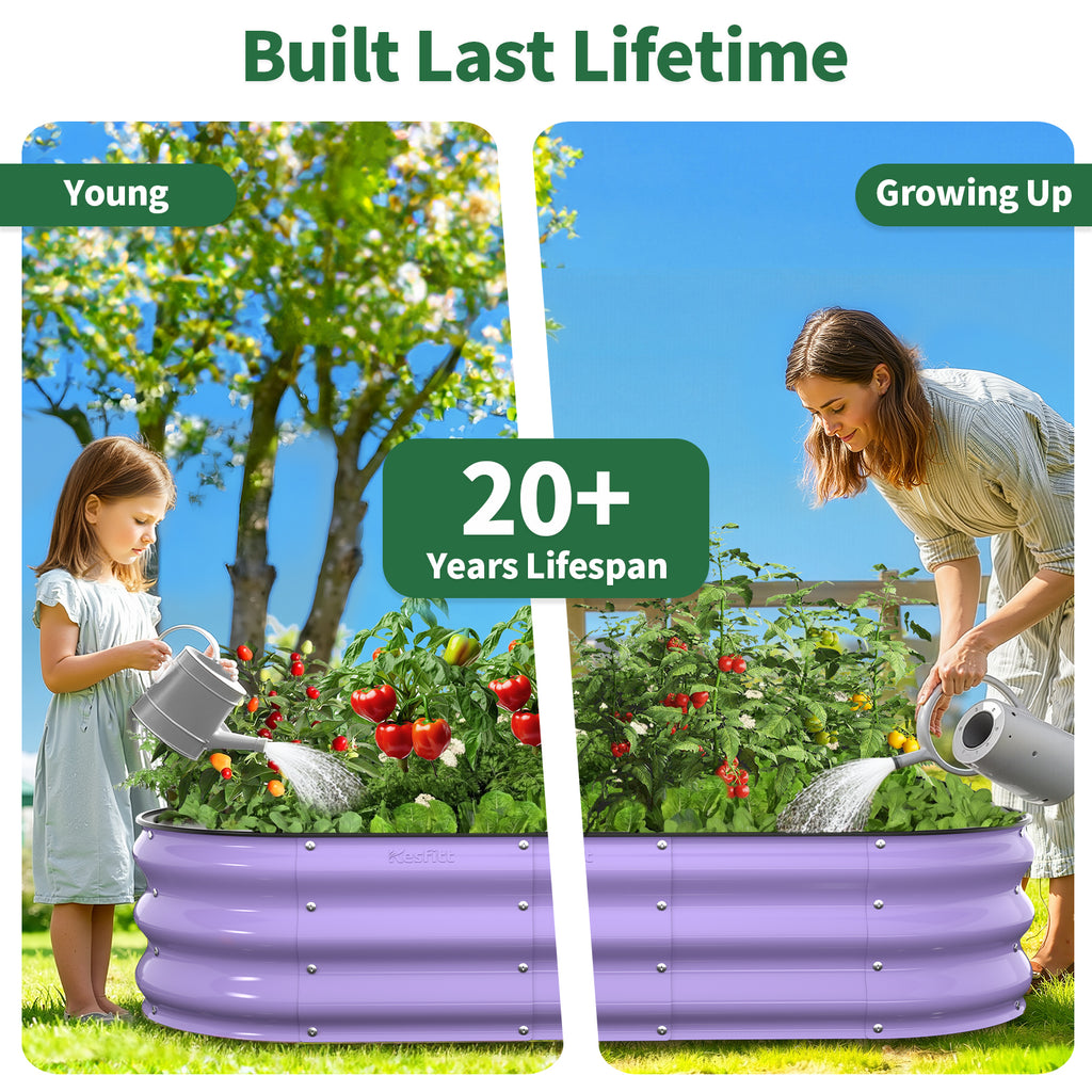 Raised Garden Bed  ( Lavender Purple, 4x2x1 FT)