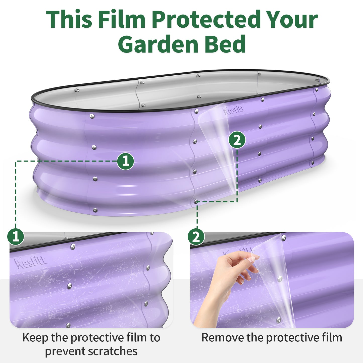 Raised Garden Bed  ( Lavender Purple, 4x2x1 FT)