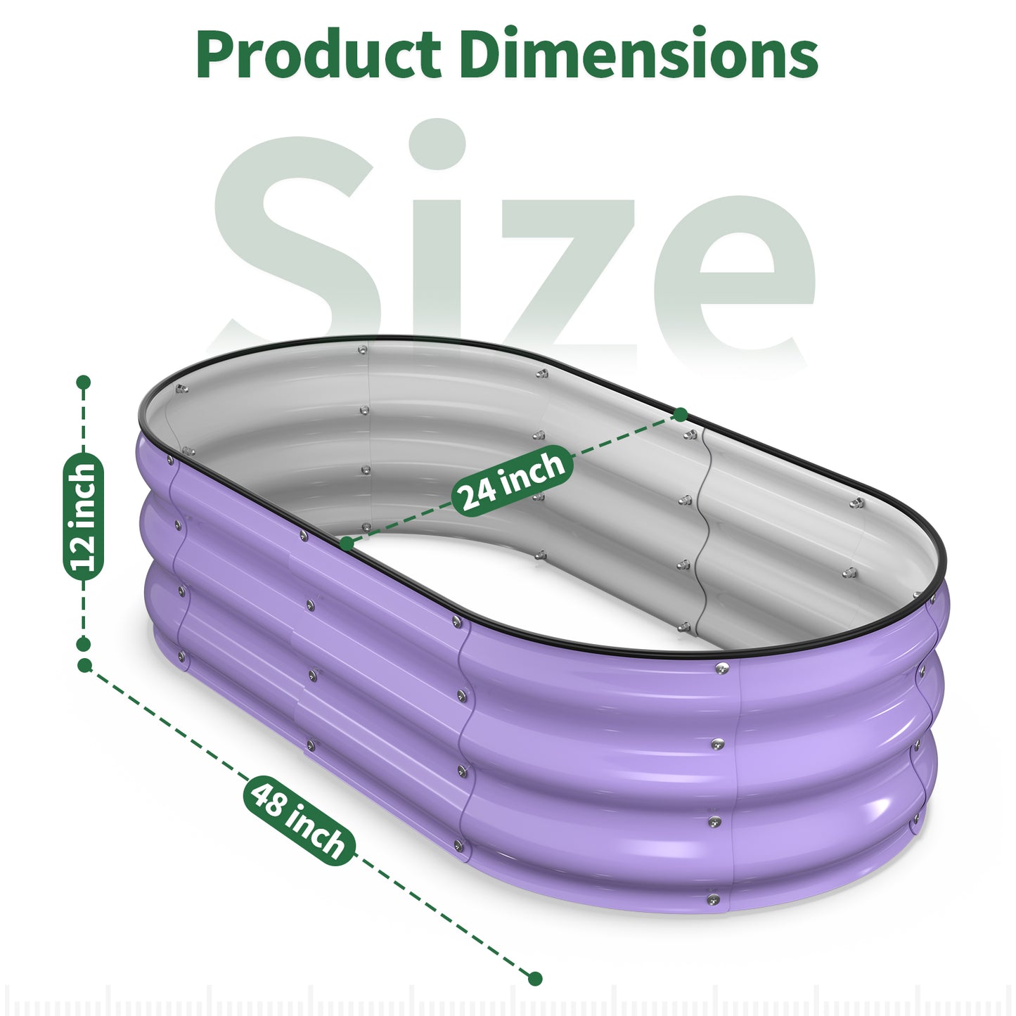 Raised Garden Bed  ( Lavender Purple, 4x2x1 FT)