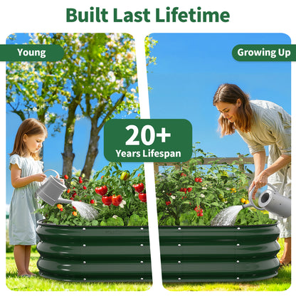 Raised Garden Bed (Forest Green, 4x2x1 FT)