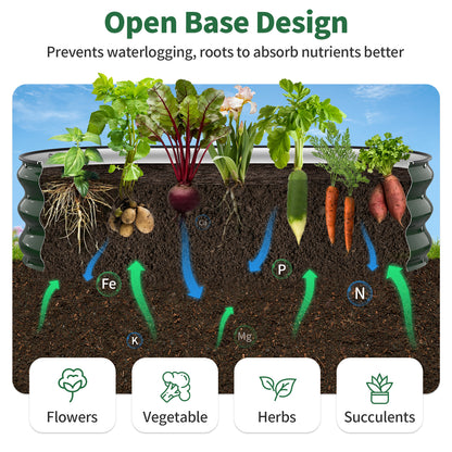 Raised Garden Bed (Forest Green, 4x2x1 FT)