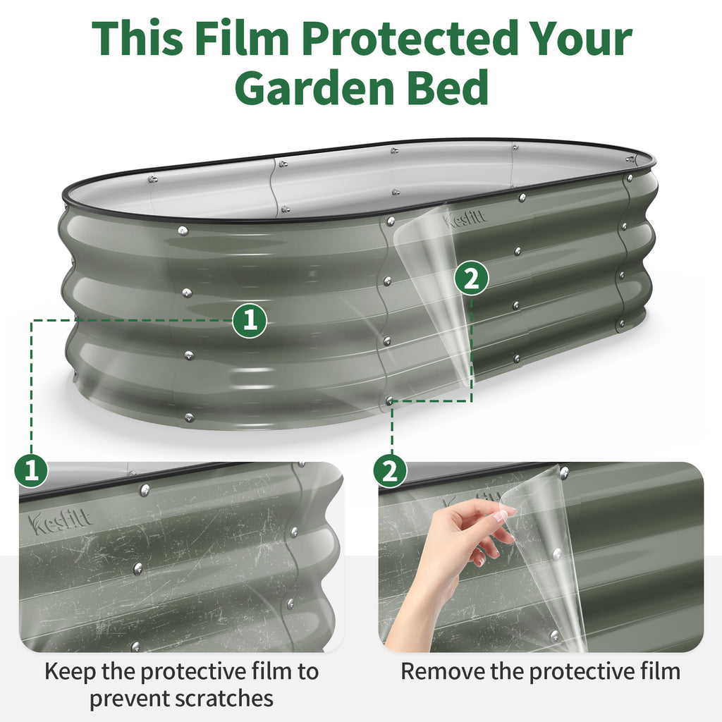 Raised Garden Bed ( Volcanic Gray, 4x2x1 FT)