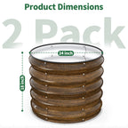 Round Metal Raised Garden Bed, 2x2x1.5 FT, 2 Pack