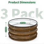 Round Metal Raised Garden Bed, 2x2x1 FT, 3 Pack