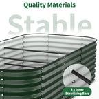 Raised Garden Bed Kit (Forest Green,8x4x2 ft )