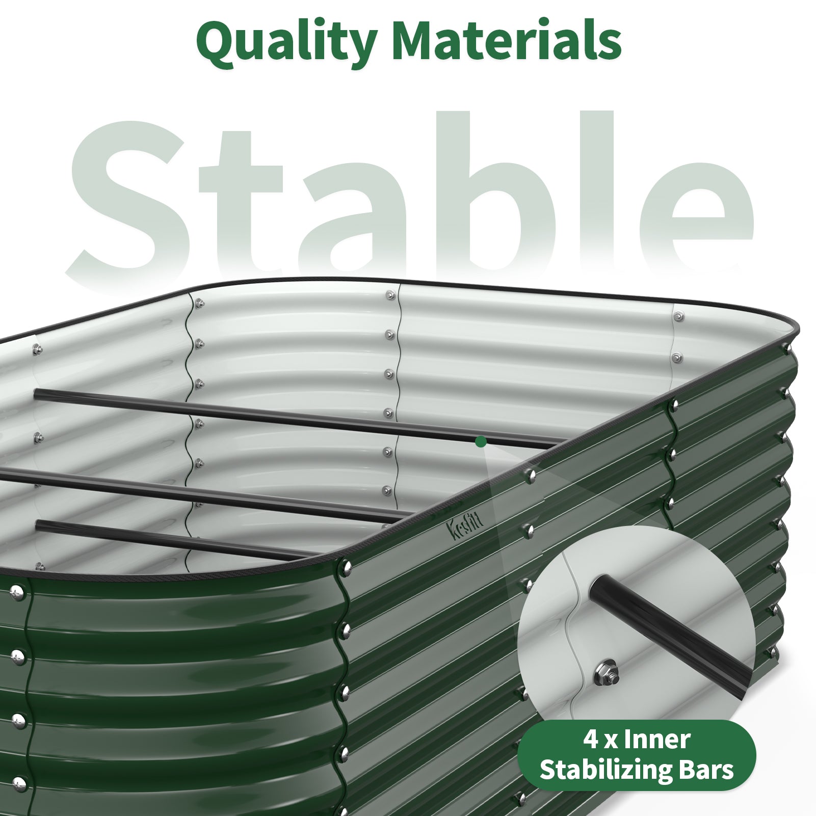 Raised Garden Bed Kit (Forest Green,8x4x2 ft )