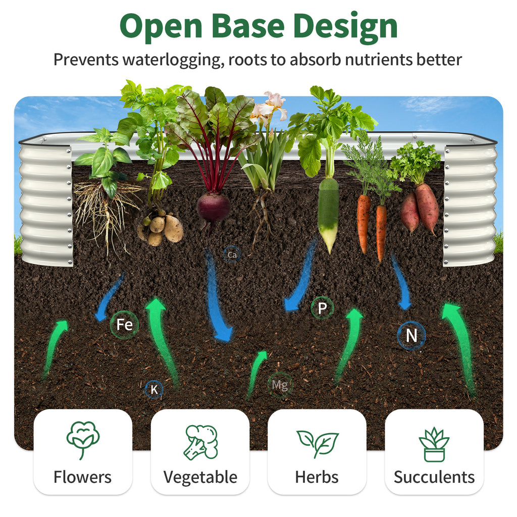 open bottom planter improving soil drainage and root health in backyard garden