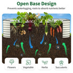 open bottom planter improving soil drainage and root health in backyard garden