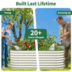 Raised Garden Bed Kit (Pearl White, 6x3x2 ft )